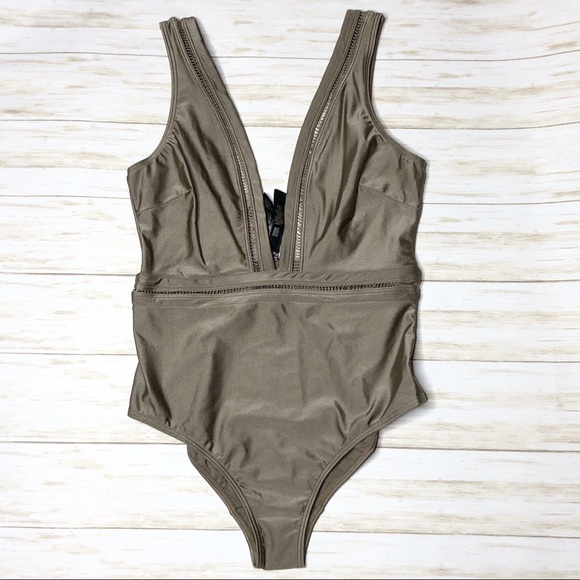 Ted Baker Starza Pointelle Deep V Swimsuit NWT - Picture 2 of 7